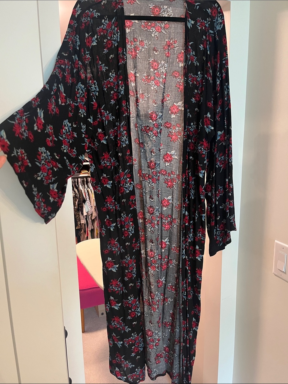 Maxi cover up robe
